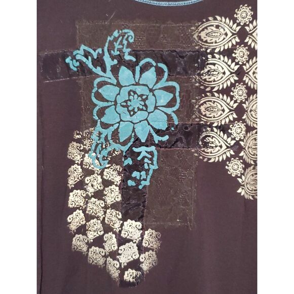 A Christopher & Banks Women's Top Boho Hippie Cottage Core Lightweight L - Picture 2 of 10